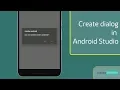 Create Dialog in Android Studio Inside Android