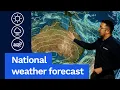 National Weather Forecast Showers continue in the south-east clear elsewhere