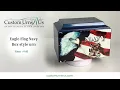 Blue Navy Fiberglass Box Cremation Urn - 441