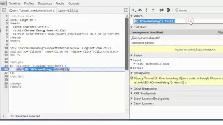 JQuery Tutorial 3 - How to debug JQuery code in Google Chrome Browser