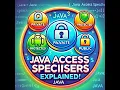 Access Specifiers in Java Public Private Protected and Default