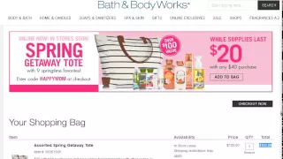 How to use a promo code at Bath Body Works