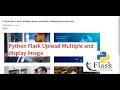 Python Flask Upload multiple images and display multiple images uploaded