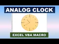 Analog Clock in Excel using Shapes VBA Macro Step-by-Step