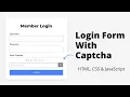 Create Login Form with Captcha using HTML CSS JavaScript