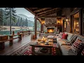 Lagu A Quiet Rainy Cabin with Warm Jazz Inside