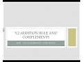 5 2 The Addition Rule and Complements