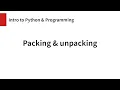 Packing unpacking