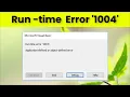 EXCEL VBA - Microsoft Visual Basic