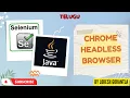 Part 31 Chrome HeadLess Browser With Java Selenium Telugu