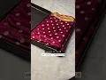 Lagu 🛍️Beautiful maroon colour light weight pure banarasi silk saree 😍#shorts #wedding #saree