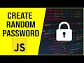 Create Random Password With Javascript