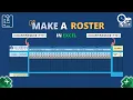 Make Employee Roster Template in Excel