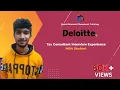 Deloitte Interview Experience - 2022 MBA Graduate Designation Tax Consultant