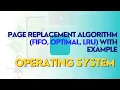 PAGE REPLACEMENT ALGORITHM FIFO OPTIMAL LRU WITH EXAMPLE OPERATING SYSTEM