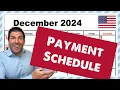 Social Security Checks PAYMENT SCHEDULE December 2024 - SSA SSDI SSI