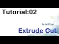 Solid edge tutorials - 02 EXTRUDE CUT