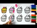 Color a Sweet Cupcake Cupcake Coloring Pages for Kids