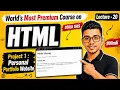 Project 1 Personal Portfolio Website using HTML HTML Course in Hindi