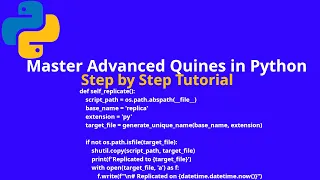 Python Self Replicating Code Creating and Understanding Advanced Quines