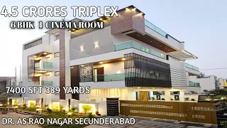 SOLD OUT Luxury New Triplex House For sale in Dr As Rao Nagar Secunderabad 389 yards 7400 Sft 50 70
