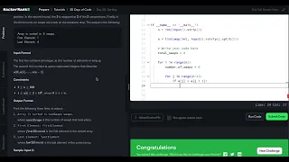 HackerRank Python 30 Days of Code - Day 20 Sorting