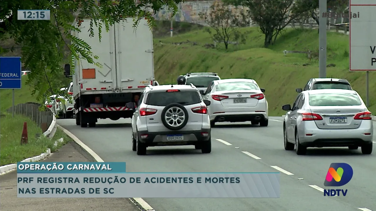 PRF registra redução de acidentes e mortes nas estradas de SC