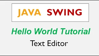Java Swing Hello World Using Text Editor