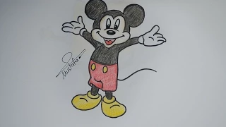 تعلم الرسم الدرس 13 كيفية تعلم رسم ميكي ماوس مع الخطوات للمبتدئين 