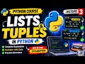 Python Lists Tuples in Hindi Lecture 3 Complete Python Programming Course PythonVerse