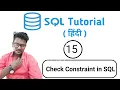 Check Constraint in SQL SQL Tutorial in Hindi