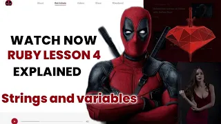 RUBY STRINGS AND VARIABLES RUBY BASICS - 4 RUBY BEGINNERS