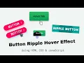 Button Ripple Hover Effects using HTML CSS and JavaScript Creative JS Coder
