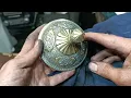 I turned the brass chocolate bowl golde using an electric (part1)