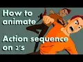 How action sequence are animated in Spiderman into the verse on 2 s