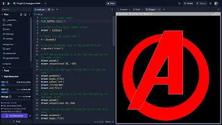 Creating the Avengers Logo with Python Turtle Step-by-Step Tutorial