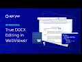 Introducing Native DOCX Editing in WebViewer