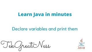 Java Programming Basic Easy Steps to Declare Variables and Print Them in Java Tutorial
