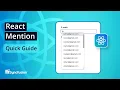 React Mention The Ultimate Feature Walkthrough