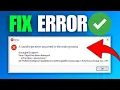 How To Fix Javascript Error Occurred in The Main Process 2025