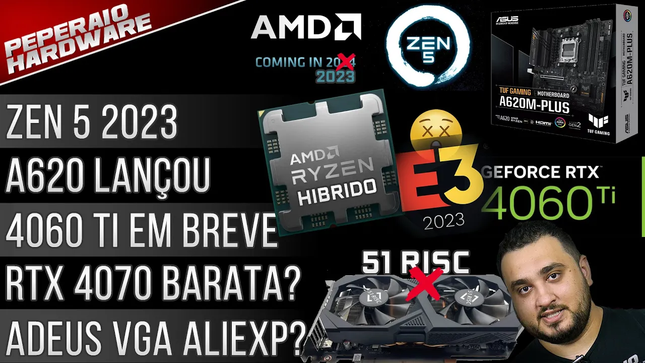Resumão – A620 AM5 / NVIDIA ataca / RTX 4070 barata? / RYZEN Hibrido / Novo Interposer / LGA7529