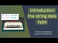 Introduction to the string data type