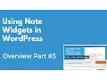Using the Note WordPress plugin widgets on your website