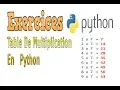 Table De Multiplication En Python