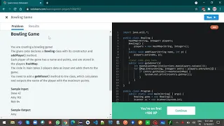 Sololearn Java Bowling Game Solution
