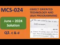 Q2 c d Java MCS024 - June