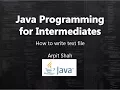 How To Write Text File using Java
