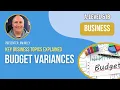 Budget Variances A-Level IB Business