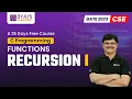Recursion I C Programming for GATE 2023 Computer Science CSE Exam BYJU S Exam Prep GATE