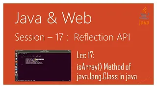 Reflection API in Java isArray Method of java lang Class in java